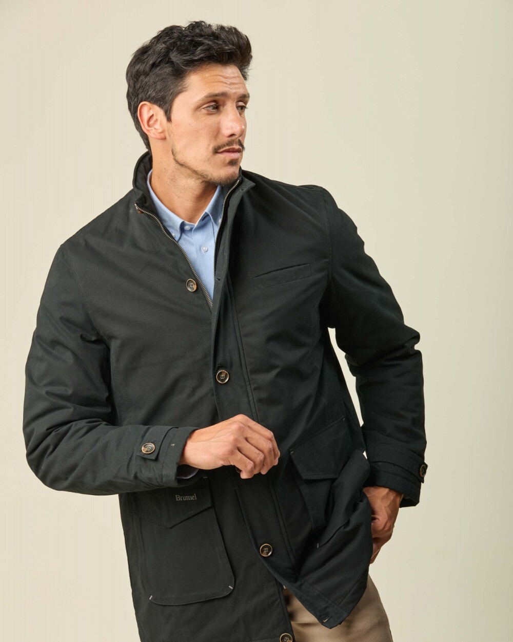 Campera Bristol Algodón Negro