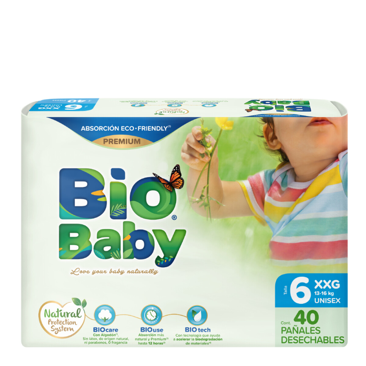 Pañales Biobaby XXG 40 Unidades 
