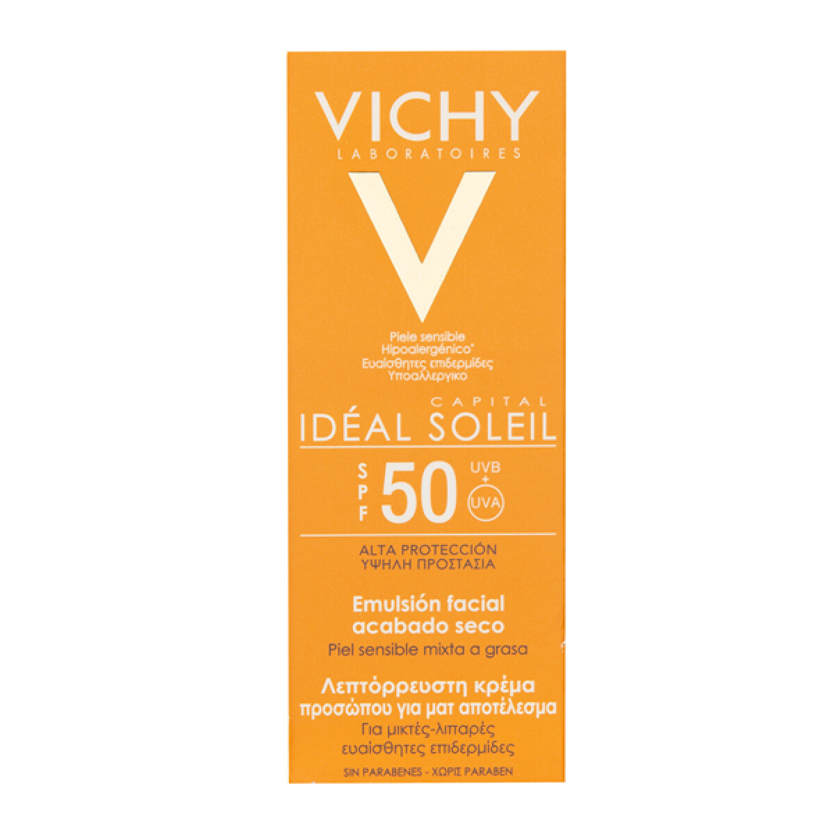 Idéal Soleil emulsión acabado seco FPS 50 Vichy 
