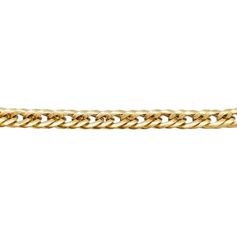 Pulsera Cubana Inflada -Oro bajo-Sin Piedra-PU8023 sinpiedra