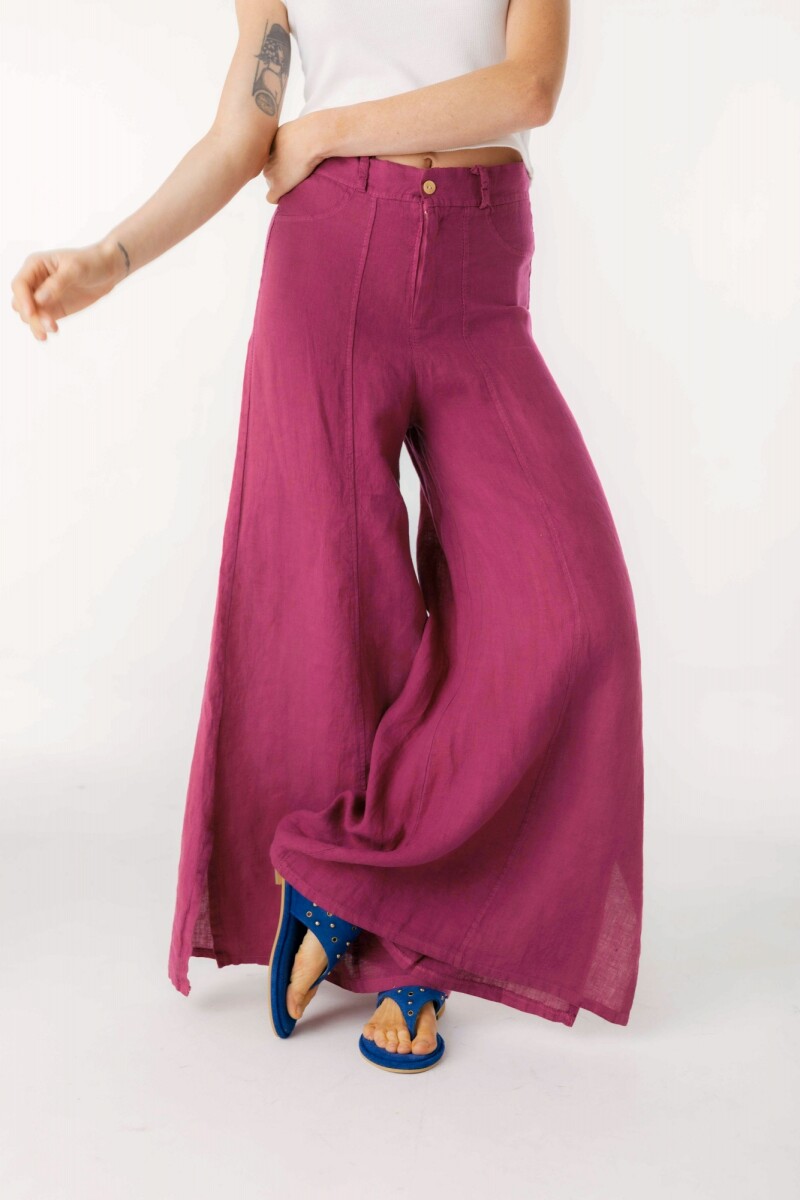 Pantalon Cuarzo Lino Magenta