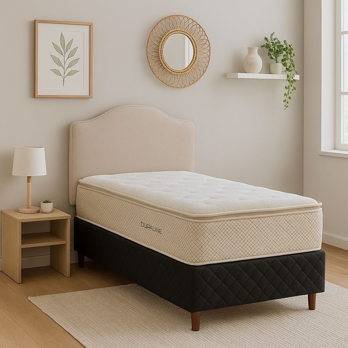 Sommier 1 Plaza Duraline D28 - S/C 