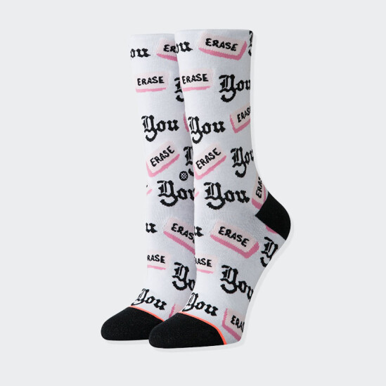 Medias Stance Erase You Blanco