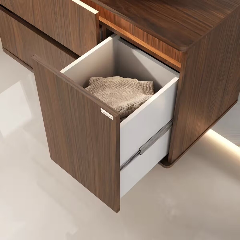 Mueble de baño suspendido Adelaida 90 cm Cacau con bacha Mueble De Baño Suspendido Adelaida 90 Cm Cacau Con Bacha