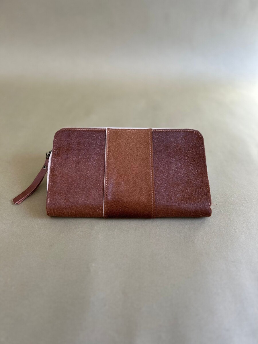 Leather Wallet - Cowhide Marrón 