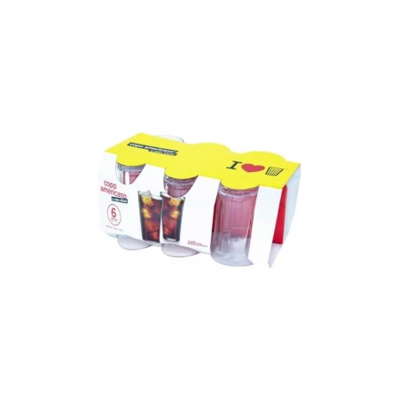 Pack Vasos de Vidrio Americano Jugo 300ml x 6 unidades Pack Vasos de Vidrio Americano Jugo 300ml x 6 unidades
