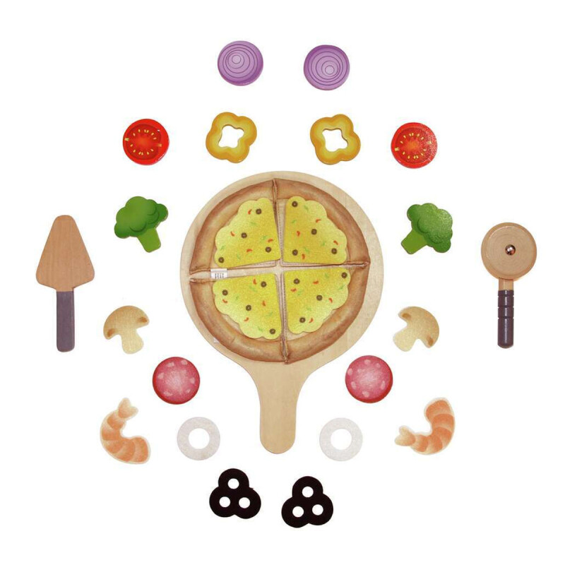 Set de Pizza con Ingredientes Hape Set de Pizza con Ingredientes Hape