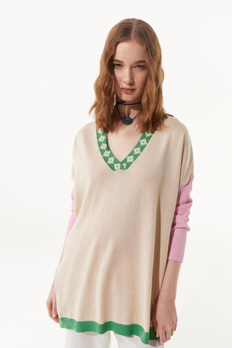 Sweater Palmeras Verde