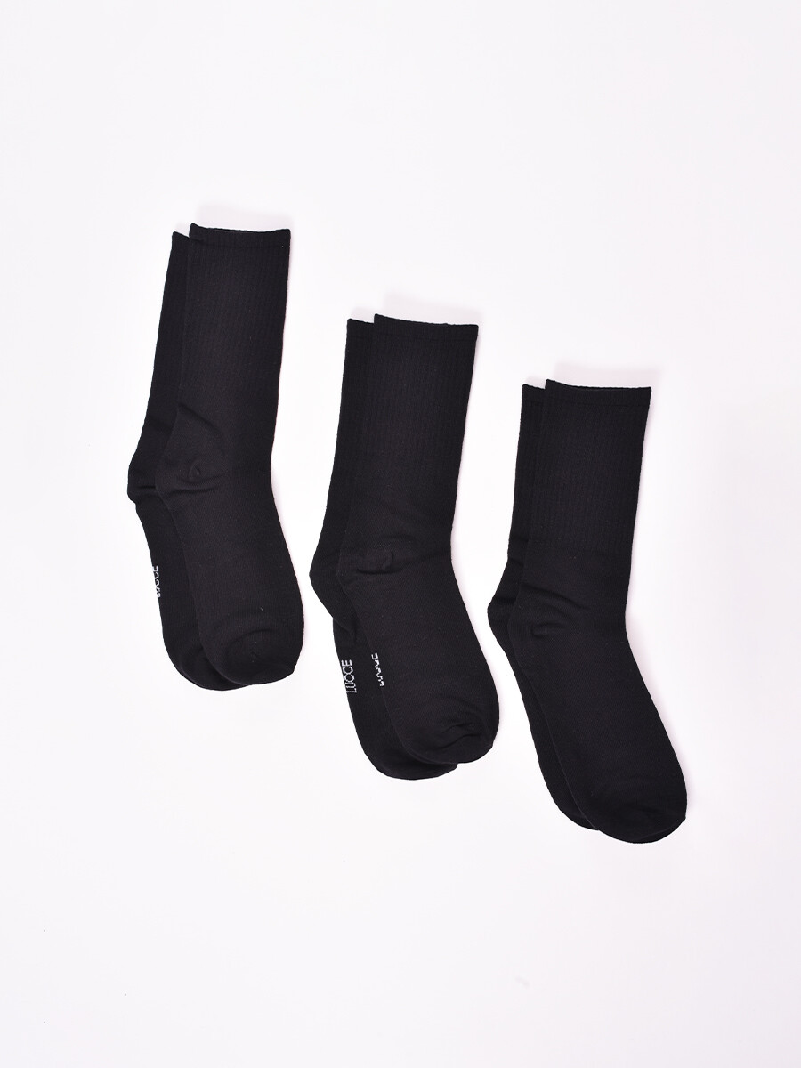 MEDIAS PACK X3 - NEGRO 