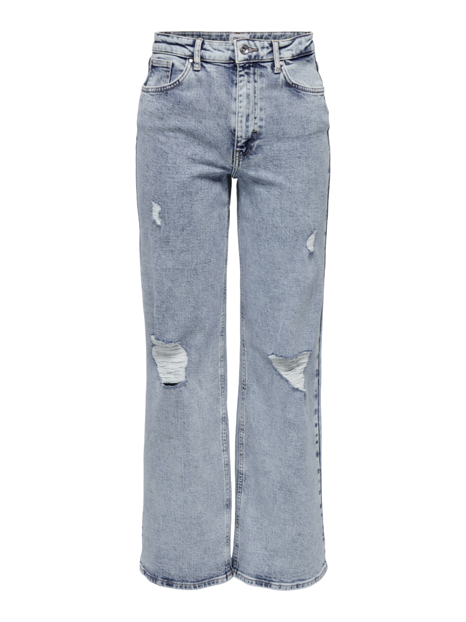 Jeans Juicy Básico Tiro Alto - Light Blue Denim — Only