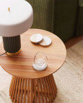 Mesa auxiliar Jeanette madera maciza de teca Ø 50 cm Mesa auxiliar Jeanette madera maciza de teca Ø 50 cm