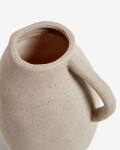 Jarrón Yandi de cerámica con acabado beige 24,5 cm