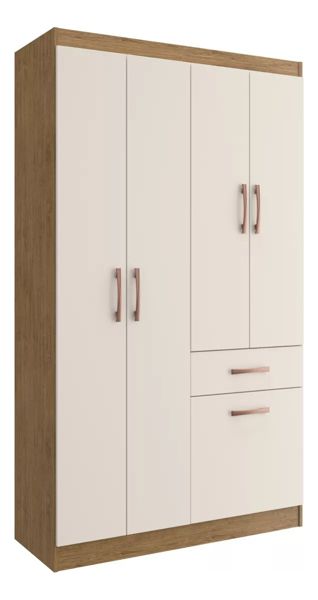 Ropero Placard , 4 Puertas ,1 Cajon Y 1 Cajon Basculante - Marrón 