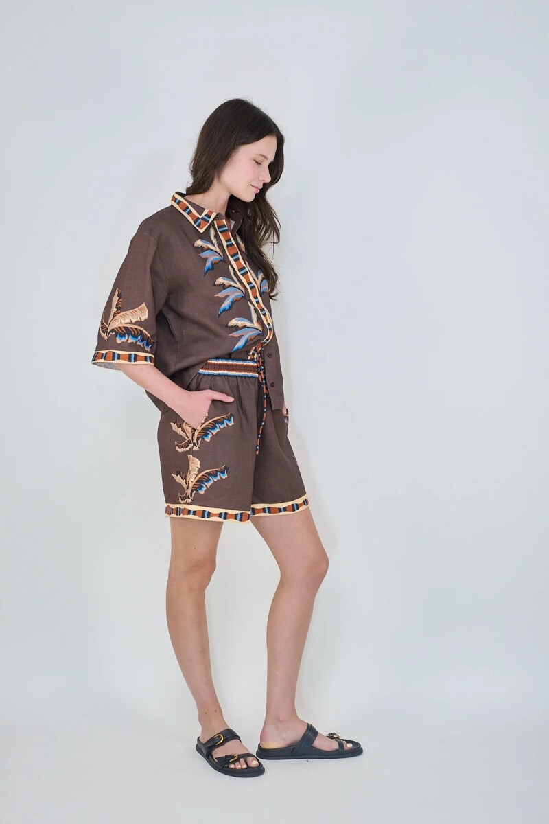 CAMISA BALI Marron