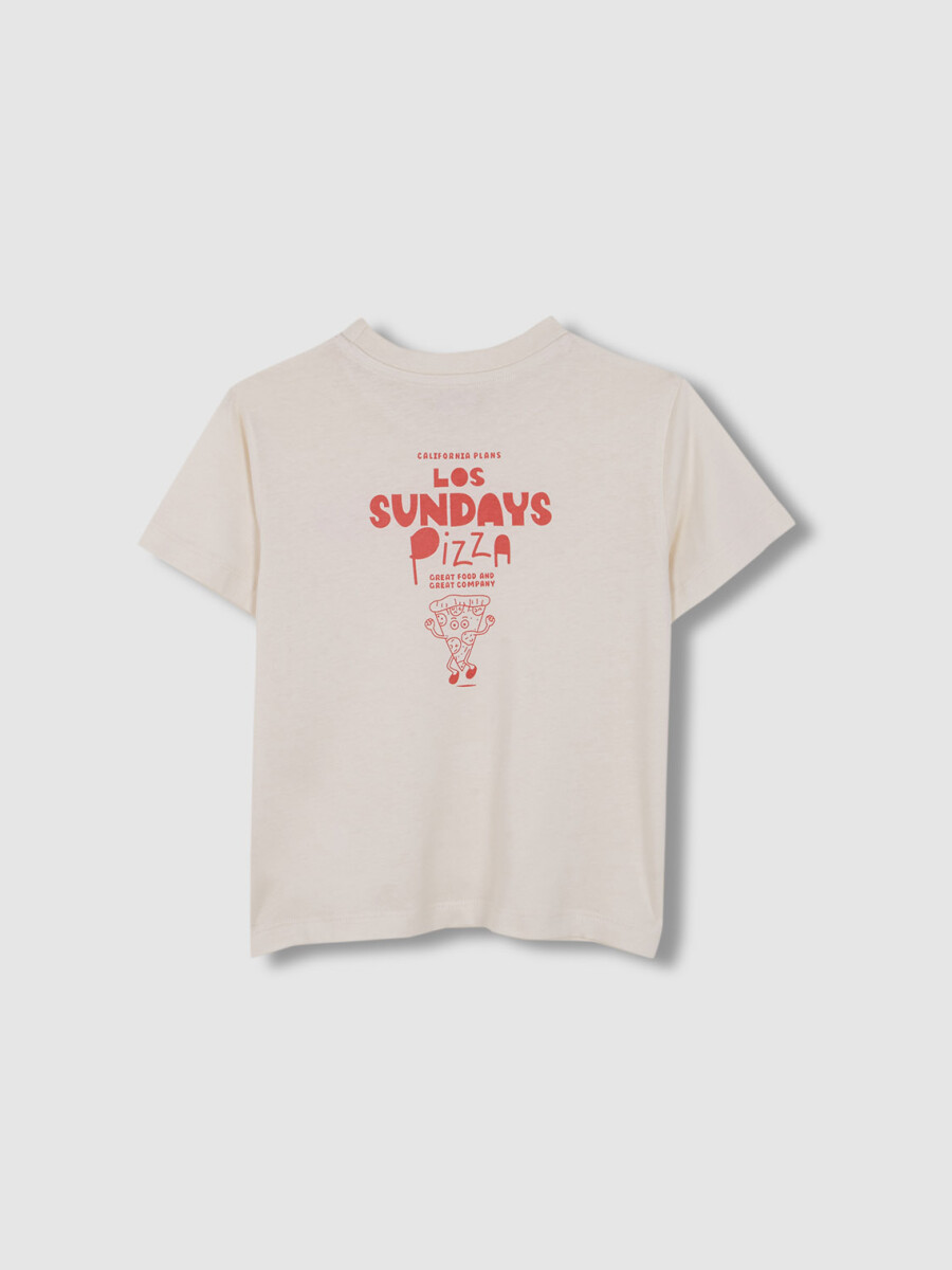 Camiseta Print Pizza Crudo