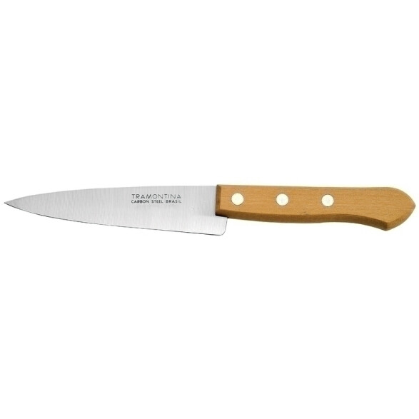 Cuchilla con mango de madera amarillo 5", modelo CARBON TN8604