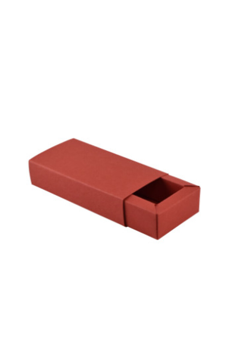 Caja rectangular delux 6x12x2,5 cm. - ROJO 
