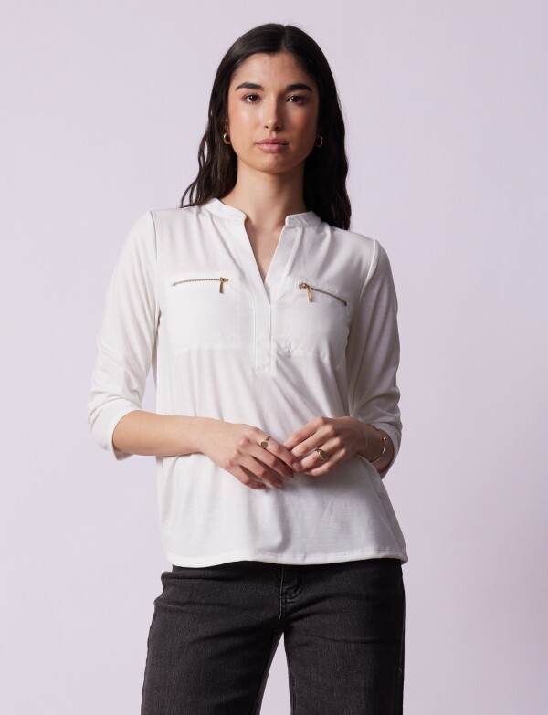Blusa Zips CRUDO