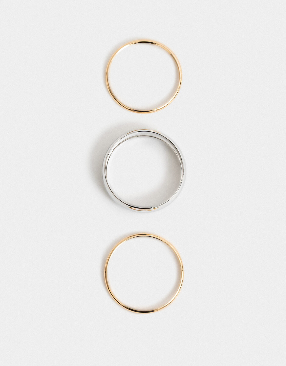Set De Pulseras Rígidas Mixplating 