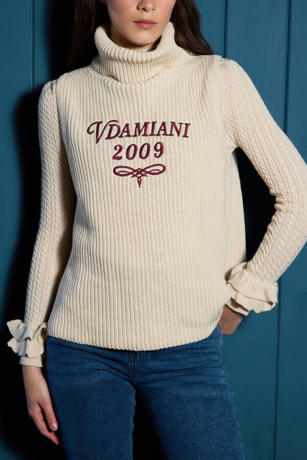 Chaleco tejido Vdamiani Crudo