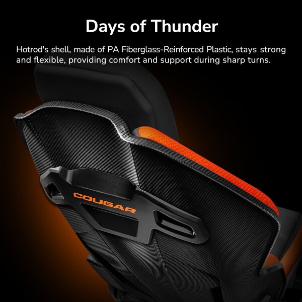 Silla Gamer Cougar Hotrod Brazos 3d Ajustable SILLA COUGAR HOTROD ORANGE