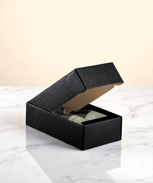 Caja rígida 2 botellas 34x18,5x9 - 13757 - SETA NERO Caja rígida 2 botellas 34x18,5x9 - 13757 - SETA NERO