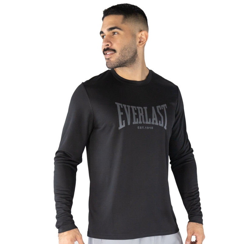 L/S MEN POLY EVERLAST SQUARE BK L BK