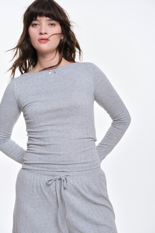 Remera Keswick Gris Melange