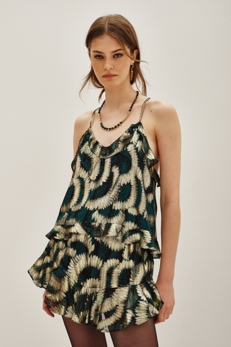 Top Frills Wild Lurex Verde