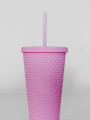 Vaso Con Tapa + Sorbito Beverly Lila