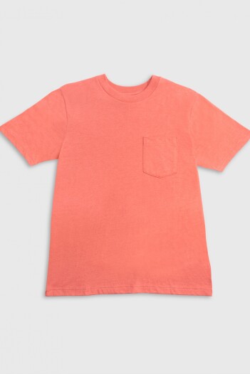 Remera Con Bolsillo Cuello Redondo Hombre Earthenware Red 327