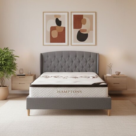 Sommier queen Hamptons Hybrid Palladium con respaldo Sommier queen Hamptons Hybrid Palladium con respaldo