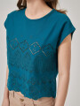 Blusa Fedwer Verde Azulado