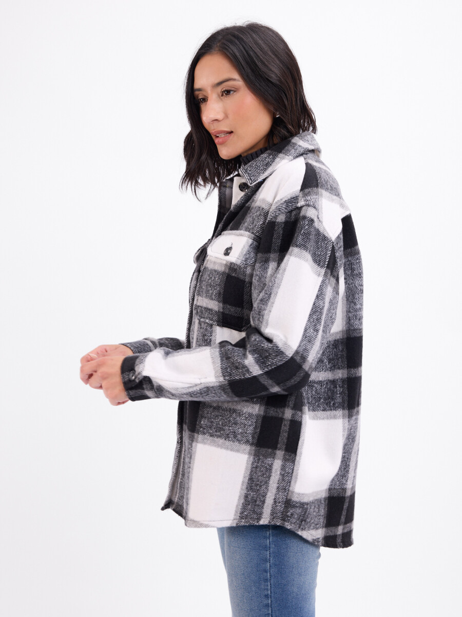 Sobrecamisa franela - negro 