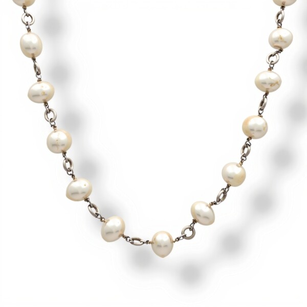 Cadena de perlas -Plata 925-Perlas de rio-CD3442 conperla