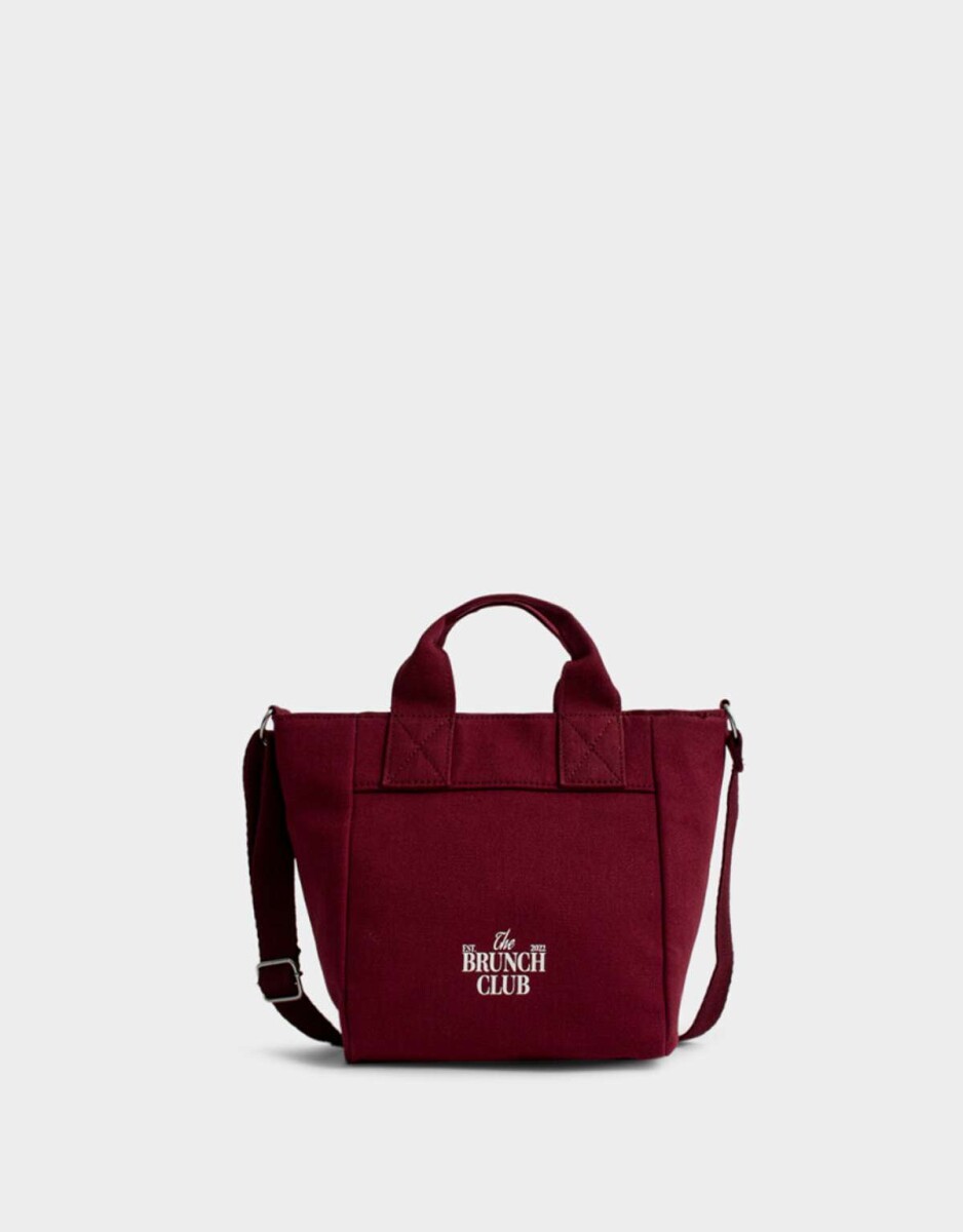Cartera City Mini Crudo ''campus Club'' - Rojo Burdeaux 