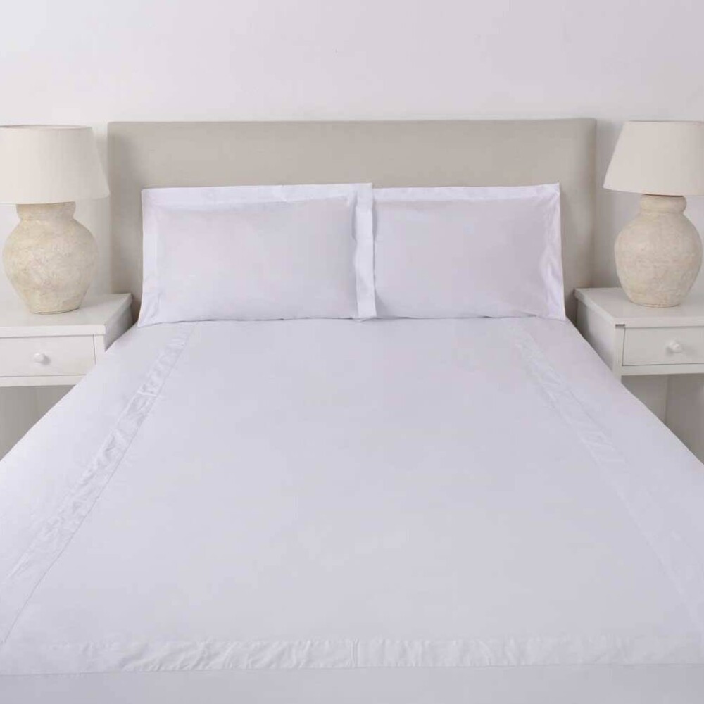 Duvet Cover Blanco Con Vivo Blanco 290 x 240 cm