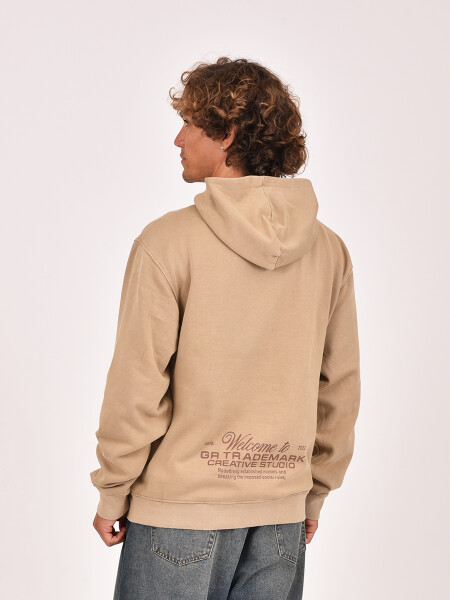 HOODIE SIMON WORLD BEIGE