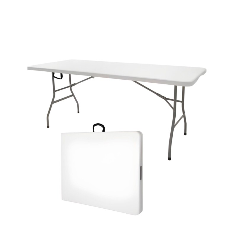 Mesa Plegable 1.8m Jardin Camping Exterior Comedor Mesa Plegable 1.8m Jardin Camping Exterior Comedor
