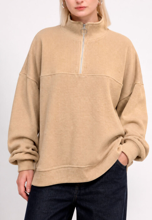 Buzo cierre over BEIGE
