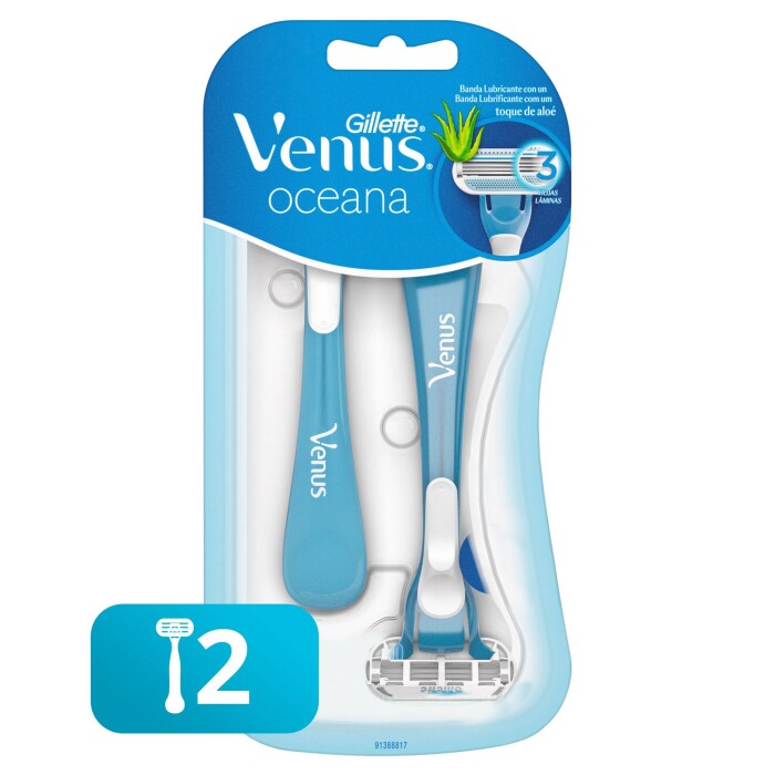 GILLETTE MAQ. VENUS 3 OCEANA 2 PIEZAS UN única