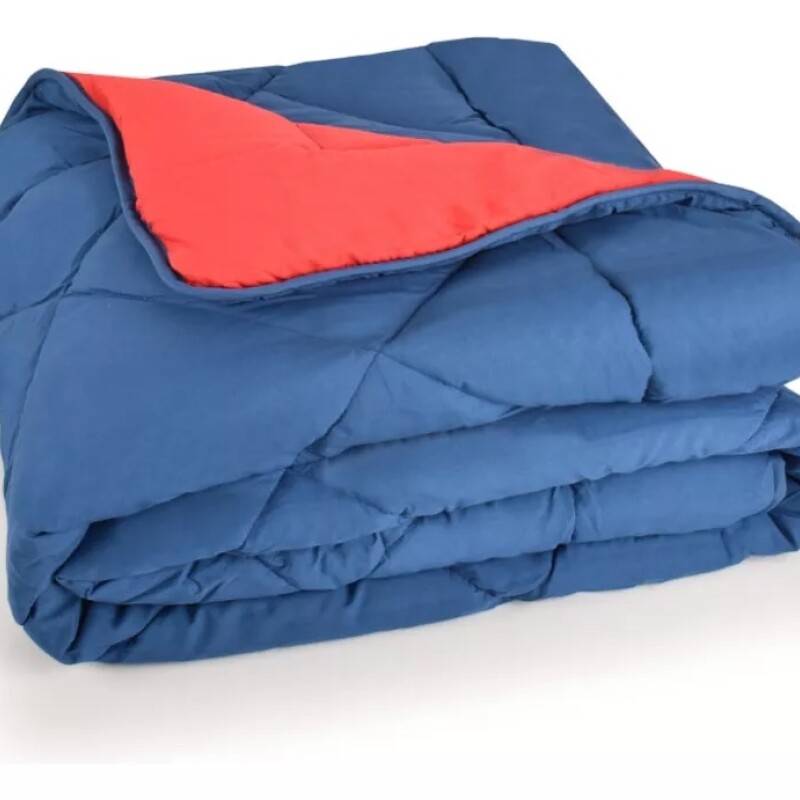 Acolchado Reversible - 2 Plazas - Rojo y Azul Acolchado Reversible - 2 Plazas - Rojo y Azul