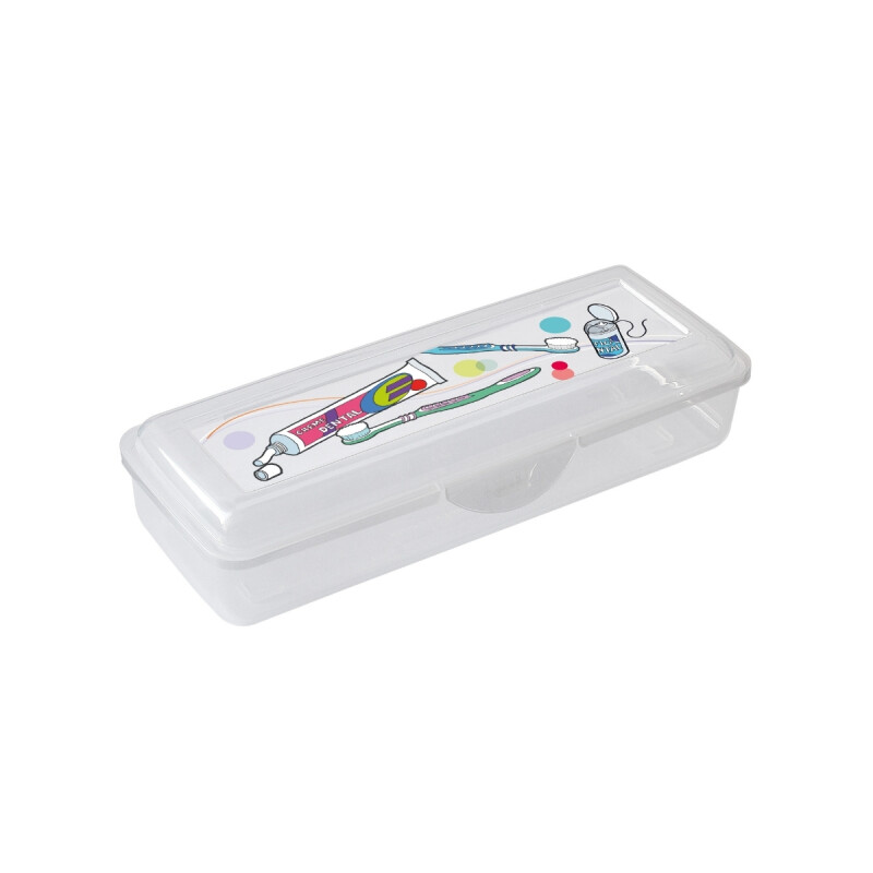 Caja organizadora chica con traba TRANSPARENTE