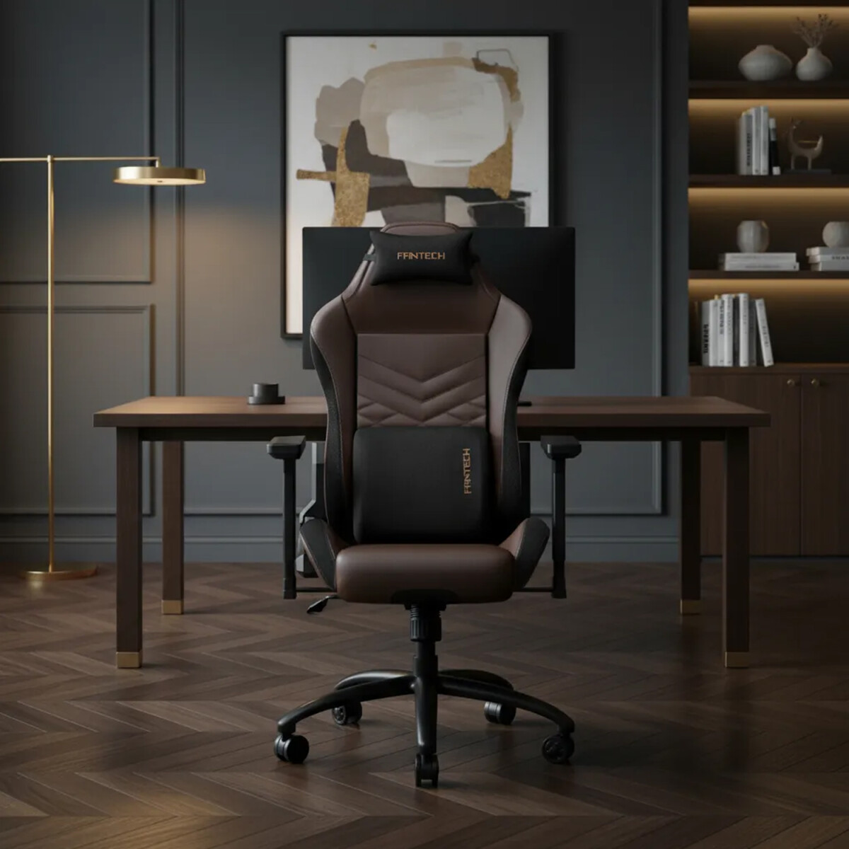 Silla Gamer Fantech Ergonómica Gc-192 150kg - MARRON 