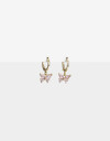 Aros Argollas Cubic zirconia Argollas Mariposa Cubic Dorado - Dorado
