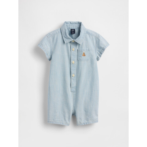 MFD B SS BTTN DOWN SHORTIE MEDIUM WASH