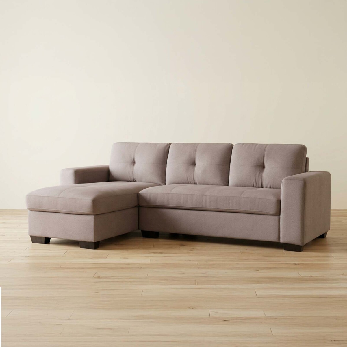 SOFÁ C/CHAISE - MÁS DE 4 CUERPOS TELA MARRON DETROIT TAUPE 