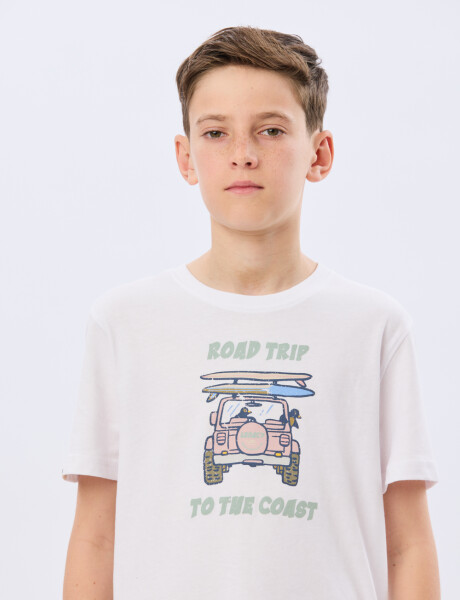 REMERA ESTAMPADA DE ALGODÓN Blanco