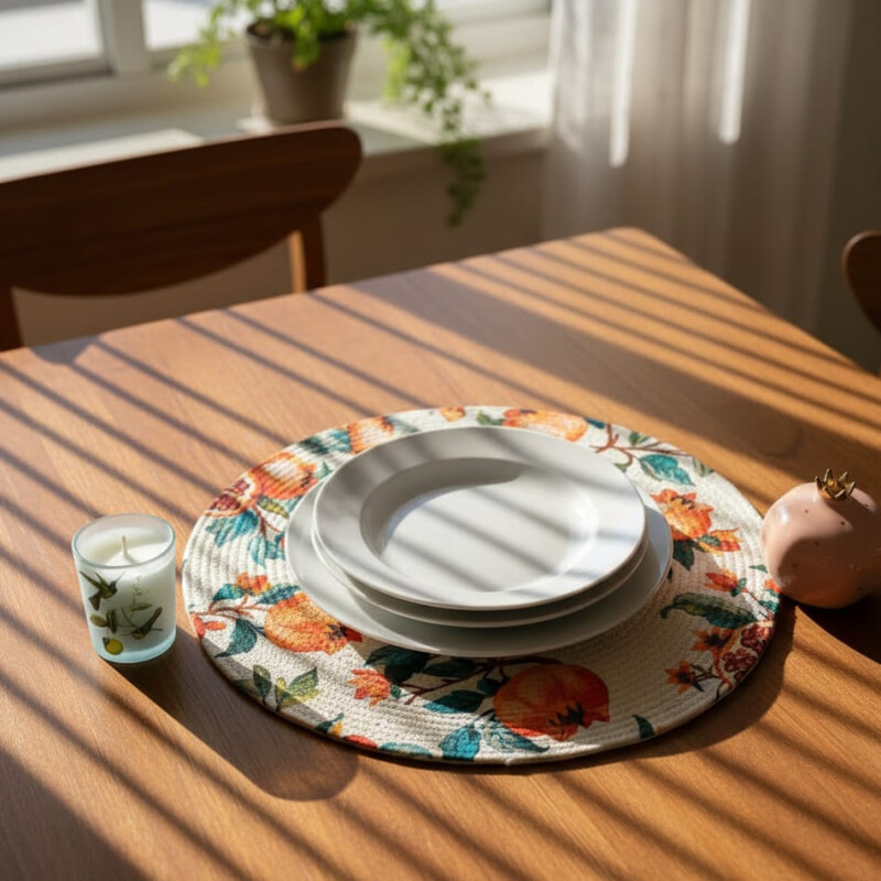 Individual redondo Flores Individual redondo Flores