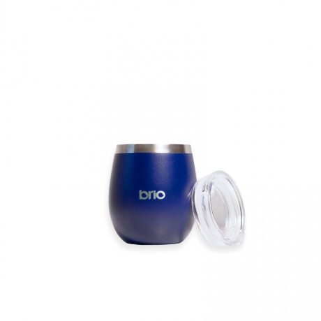 Set termo 750ml + mate redondo + yerbera 200gr Azul